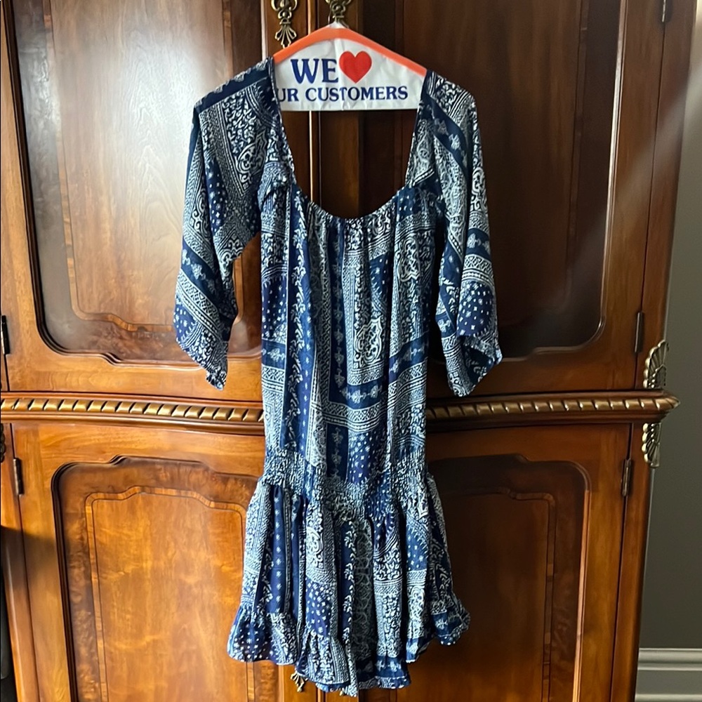 On The Road Blue and White Mini Dress